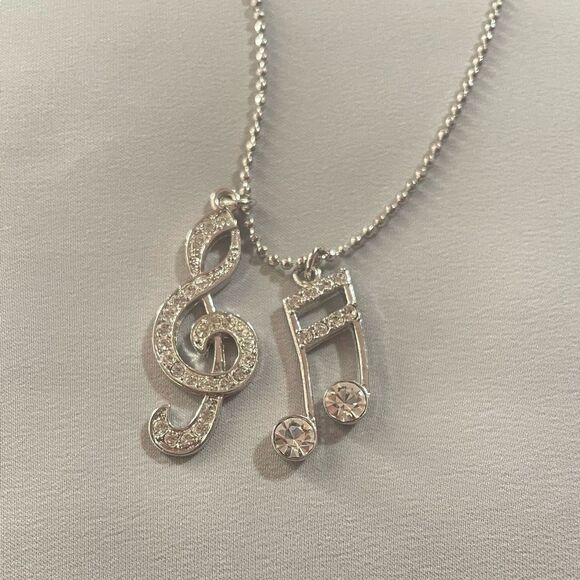 Musical Silver Tone Necklaces - Picture 4 of 5